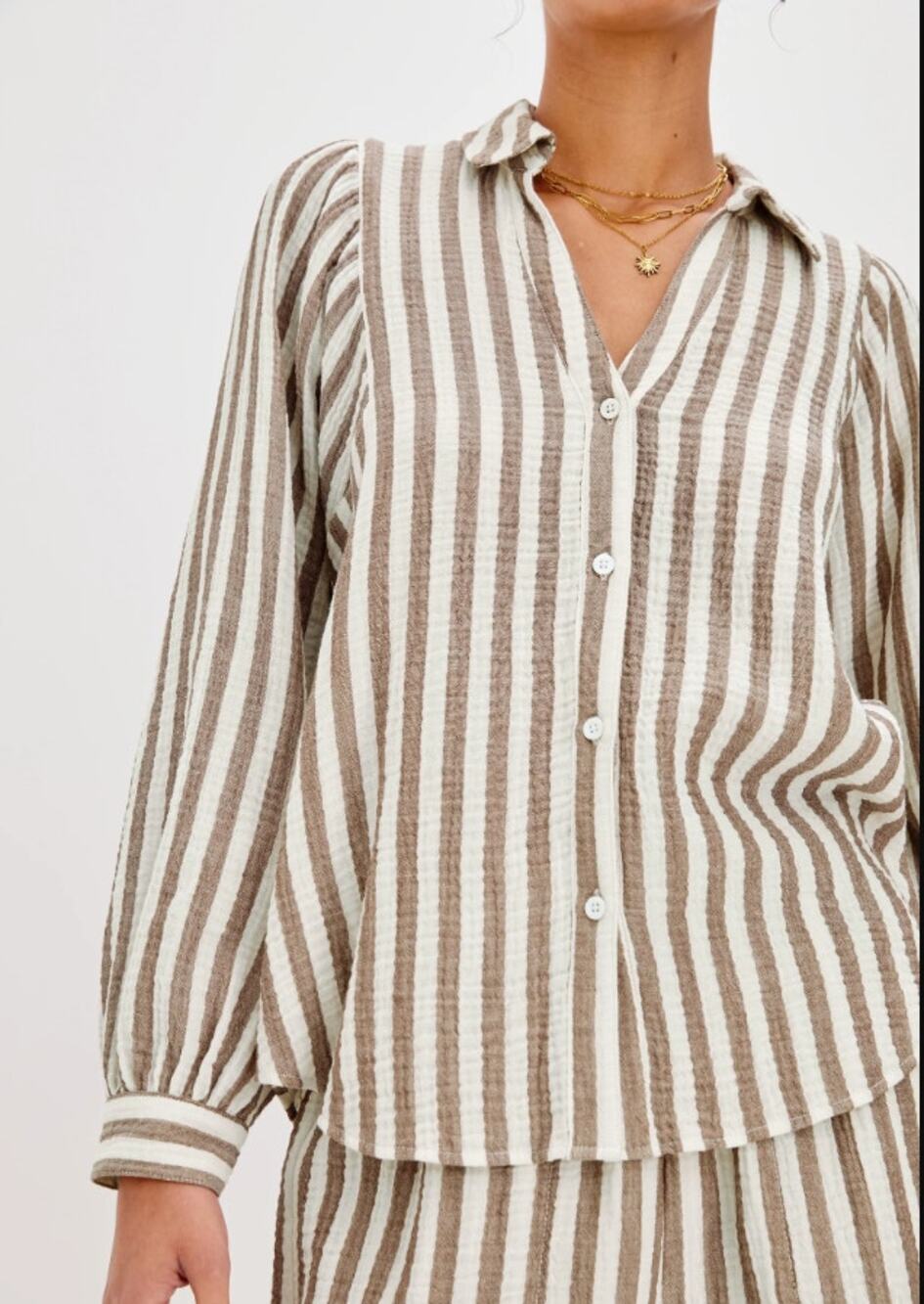 Rails Lo Shirt XS Milos Stripe Button Front Cotton Linen Blend Blouse